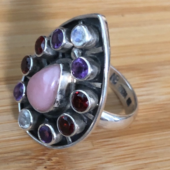 $78 Nicky Butler Estate Ring Sterling Silver 925 India Size 10 - Picture 8 of 11